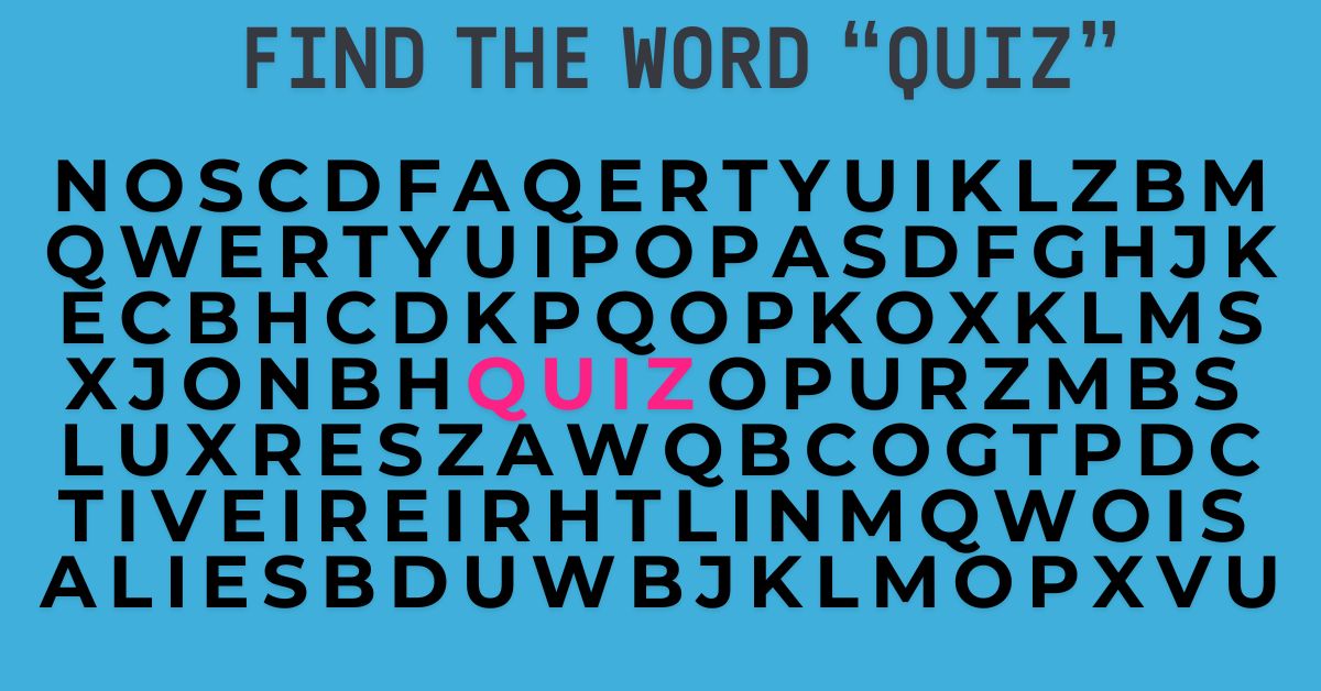 Find the Word “QUiz” (1)